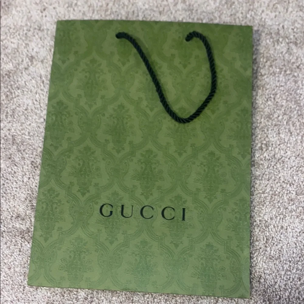 Gucci Patterned Green Shopping Bag - Picture 1 of 1